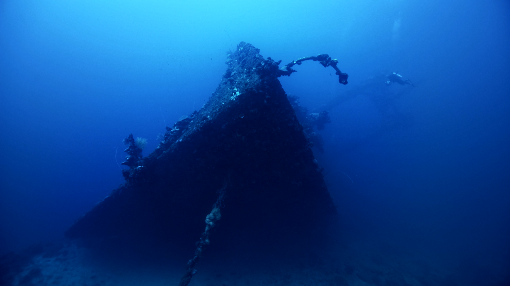 WW2 shipwreck footage